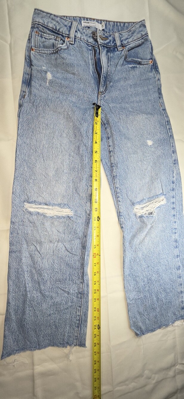 Garage Denim Women's Jeans 90's Straight Leg Light Wash Blue Size 00/23 Sku 0254